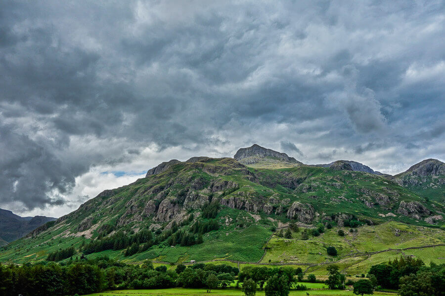 The Langdale Pikes in the Lake District